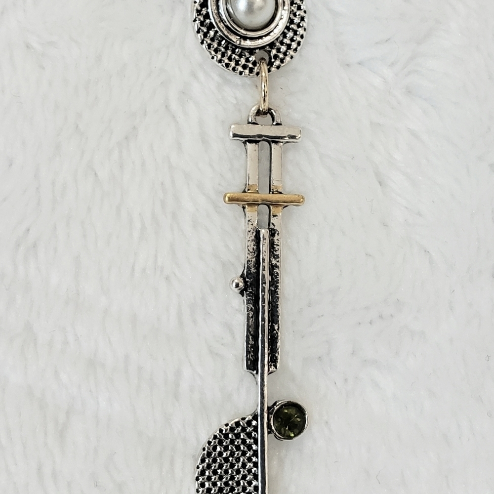1295- Vintage Tribal Handcrafted Antique Silver Plated Earrings NWT - Picture 3 of 7